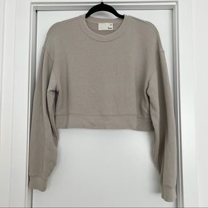 Aritzia Wilfred Free Terry Fleece crop sweatshirt size small